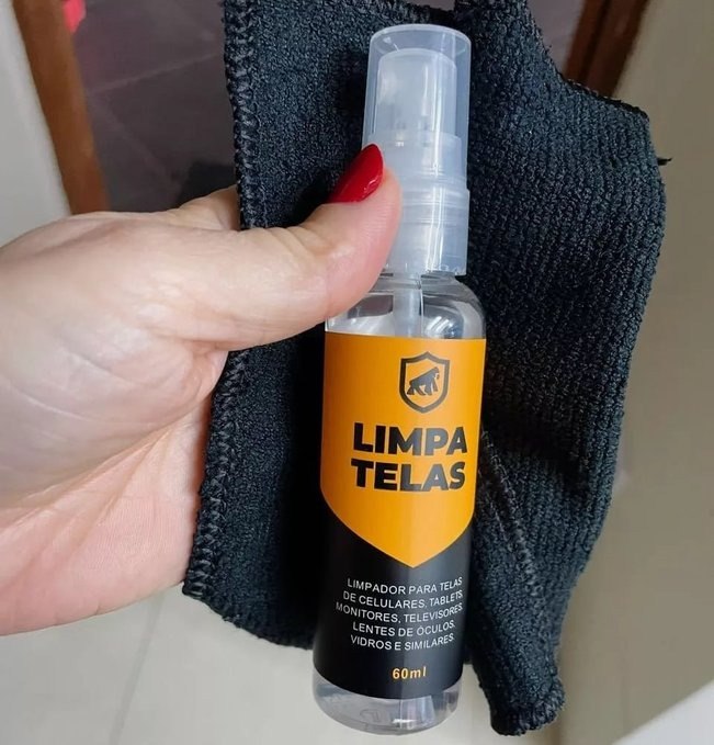 Kit Limpa Telas Grip Clean Gshield 60ml + Flanela + Frete Grátis