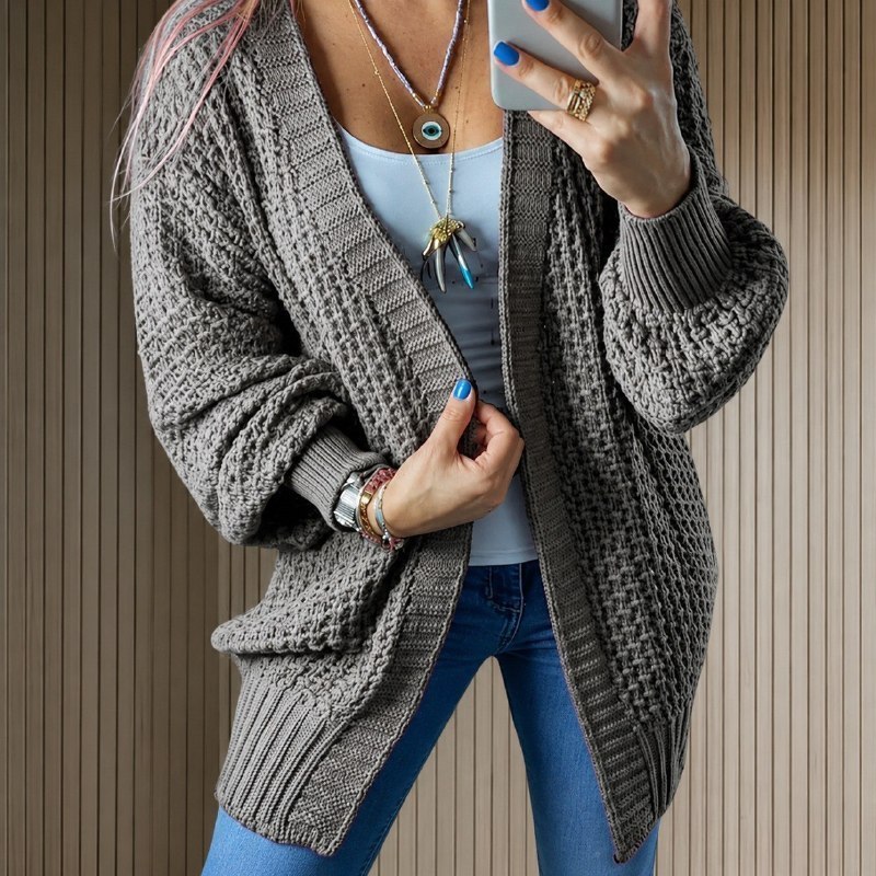 Kimono Cardigã Feminin Casaco La Trico Sueter Moda Inverno