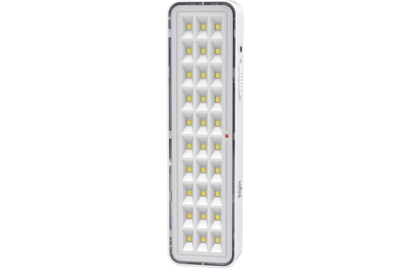 Luminária De Emergência 30 Leds 2W Elgin Bivolt Bateria até 6 horas Luz Branca Fria