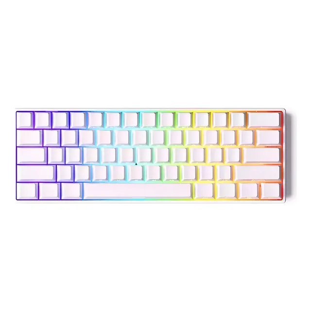 Teclado Magnético Akko Monsgeek 8000hz Fun60 Pro Branco Layout Us Rgb Inglês Us