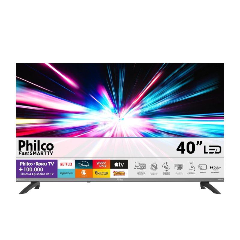 Smart TV 40” Philco Roku TV LED