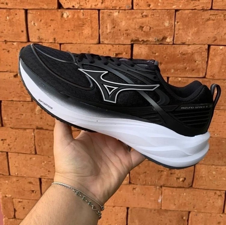 Tênis Masculino Space 6 Mizuno 90-preto Liso 41 Br