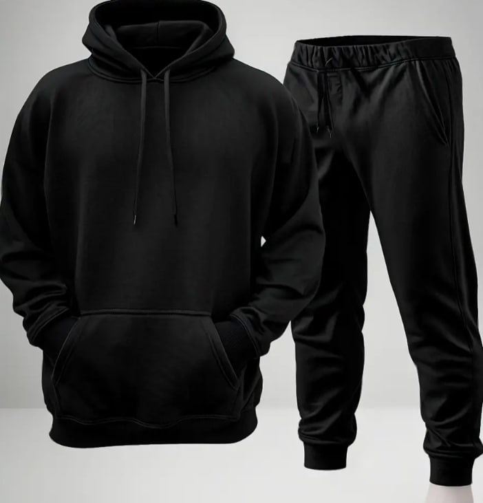 Conjunto Calça E Blusa De Moletom Liso Masculino Unissex