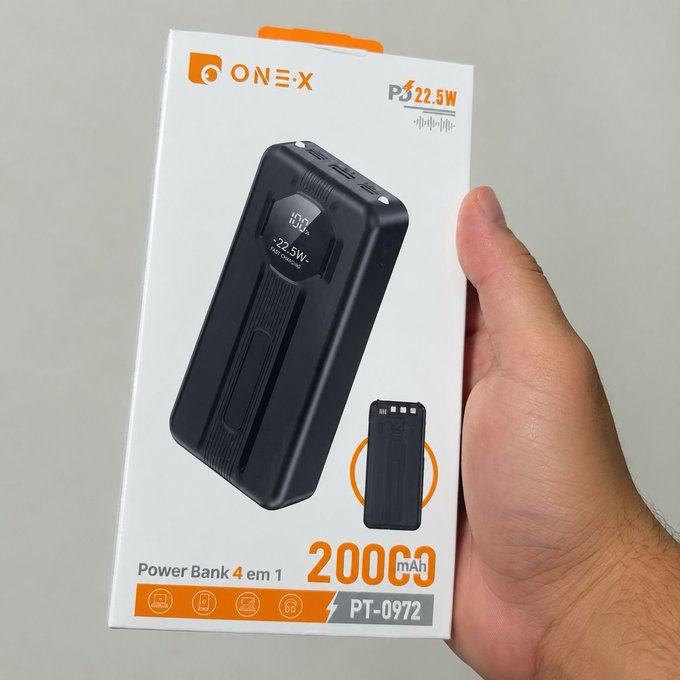 Carregador Portátil Power Bank Turbo 20000mAh + Frete Grátis