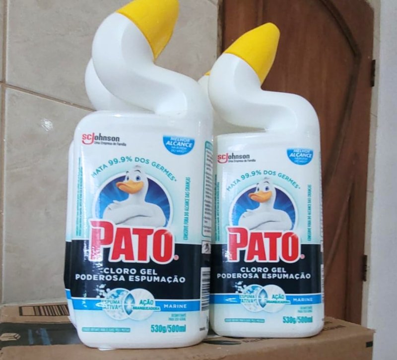 Pato Limpador Sanitário Cloro Gel Ativo Marine 500Ml