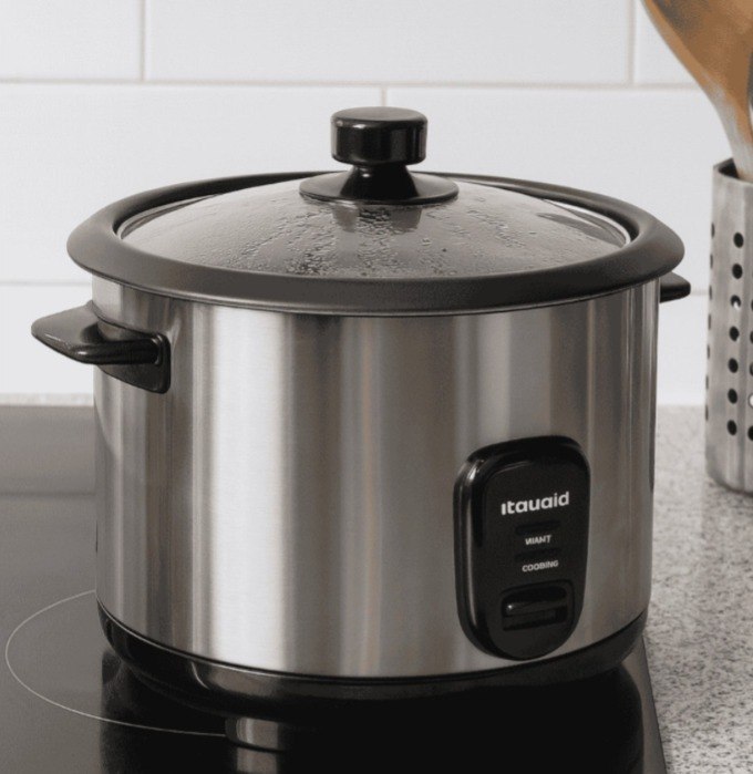 Panela De Arroz Elétrica 10 Xícaras 1.8 Litros Prateado + Frete Grátis