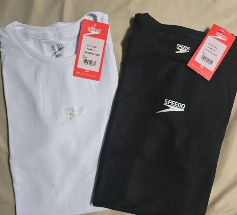 Kit 2 Camiseta Masculina Speedo Dry Fit Manga Curta Academia