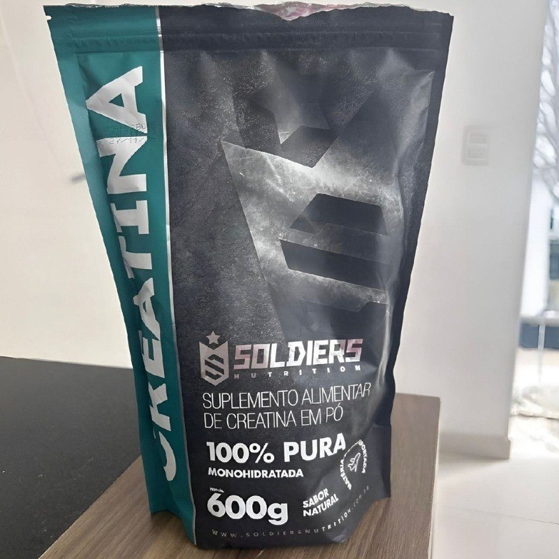 Creatina 600g Suplemento Monohidratada Em Pó 100% Pura - Soldiers Nutrition Sem Sabor