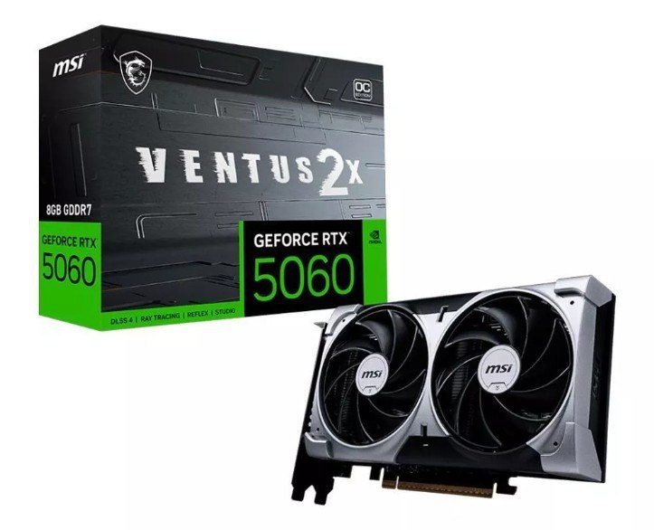 Placa de vídeo NVIDIA GeForce MSI RTX5060 8GB VENTUS 2X OC