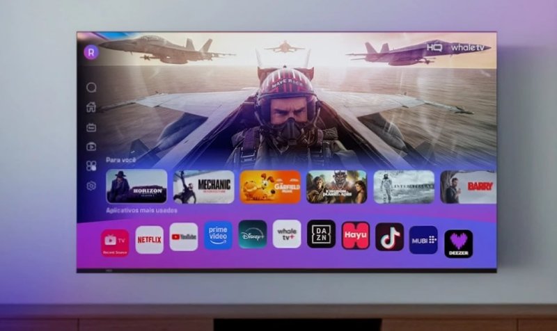 Smart Tv Hq Qled 75 Polegadas Hq-QLED75SM 4K Wi-Fi Bluetooth, Apps, Netflix, YouTube e Prime Vídeo