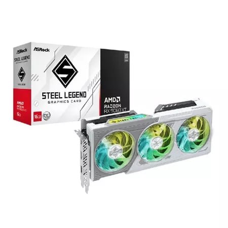 Placa de Vídeo ASRock AMD Radeon RX 9060 XT Steel Legend OC 16GB GDDR6 128 Bi