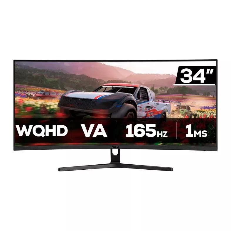Monitor Gamer Pichau Nexus Wide 34S, 34 Pol, VA, Ultrawide, Curvo, 2K, 1ms, 165Hz