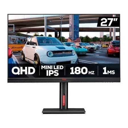 Monitor Gamer Pichau Quantum, MiniLED, 27 Pol, IPS, QHD, 1ms, 180Hz, HDMI/DP, PG-QUTM01-BL01