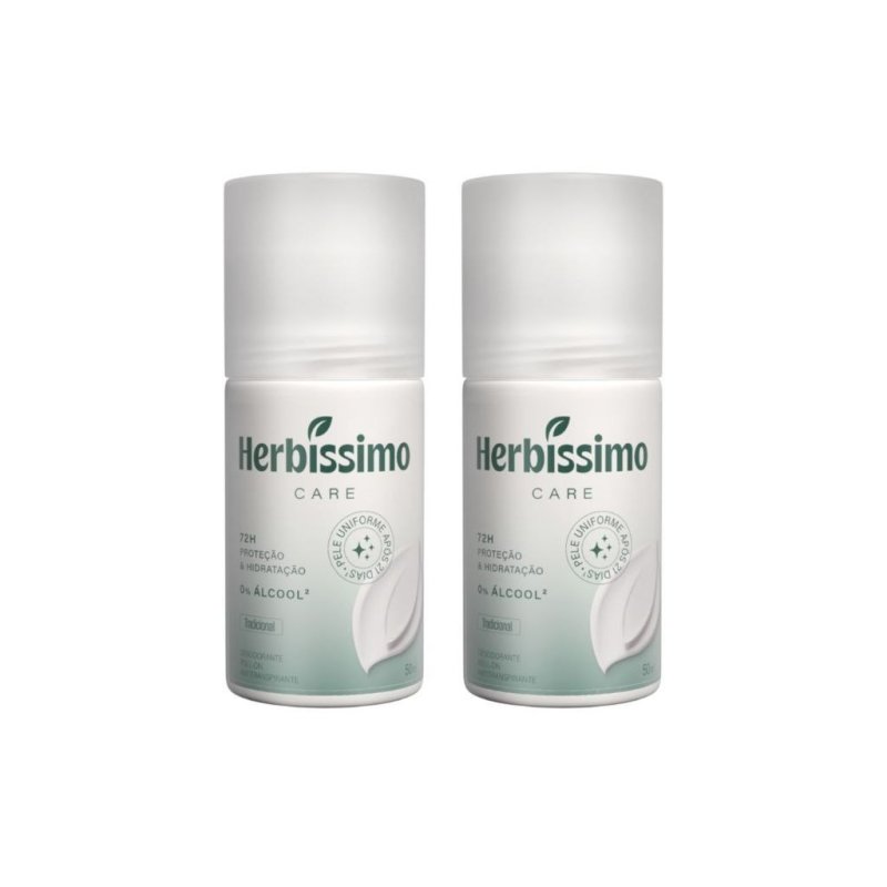 Kit Desodorante Roll-On Antitranspirante Herbíssimo Care Tradicional 50ml (2 unidades)