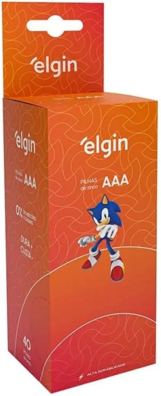 Elgin Pilha AAA com 40 unidades - Zinco Palito