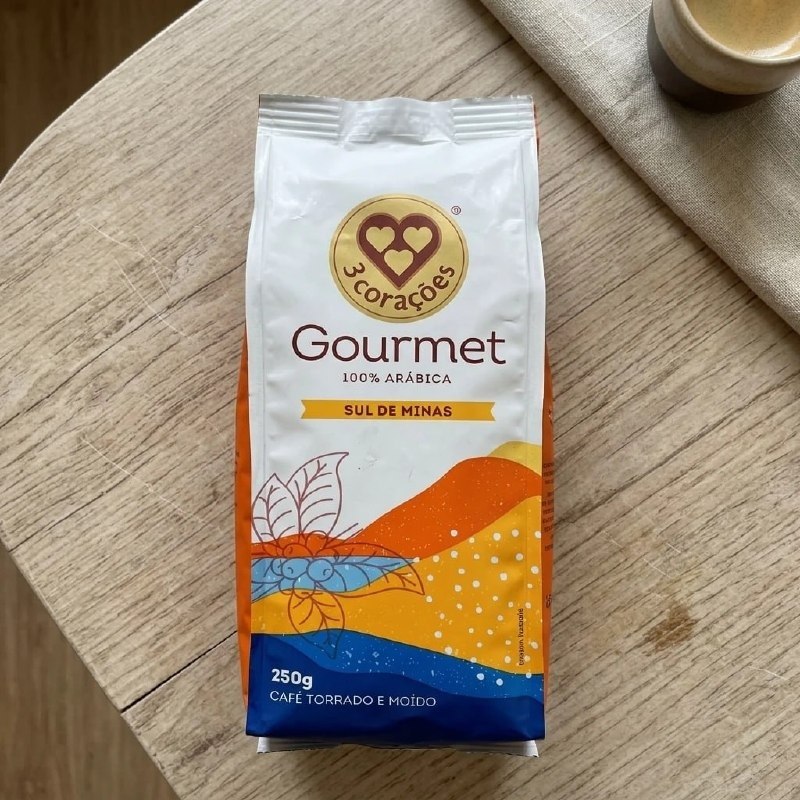 3 Corações Café Torrado e Moído Gourmet Sul de Minas, 250g