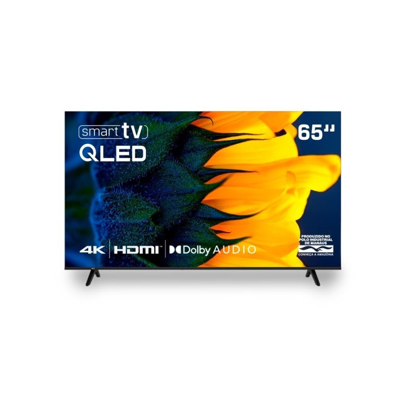 Smart TV HQ QLED 65 Polegadas 4K Dolby Audio Wi-Fi Bluetooth