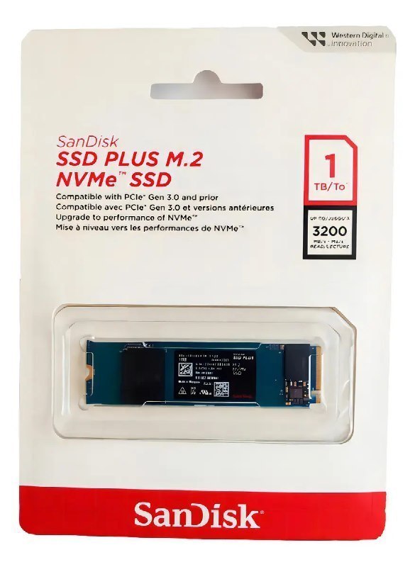 Ssd M.2 1tb Sandisk Plus Nvme 2280 Azul-marinho
