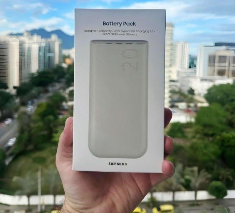 Bateria Carregador Portátil Samsung 20000 mAH Super Rápido 45w