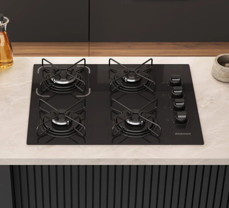 Fogão Cooktop 4 Bocas Bivolt Itatiaia Essencial Preto