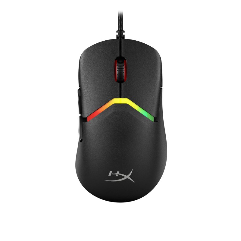 Mouse Gamer HyperX Pulsefire Saga - Design Modular, Switches Ópticos, Sensor de 8000 Hz, até 26000 DPI, 69g, Cabo HyperFlex 2, Preto (A2PB3AA)