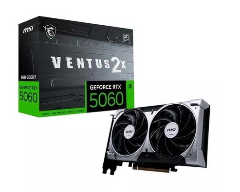 Placa de vídeo NVIDIA GeForce MSI RTX5060 8GB VENTUS 2X OC