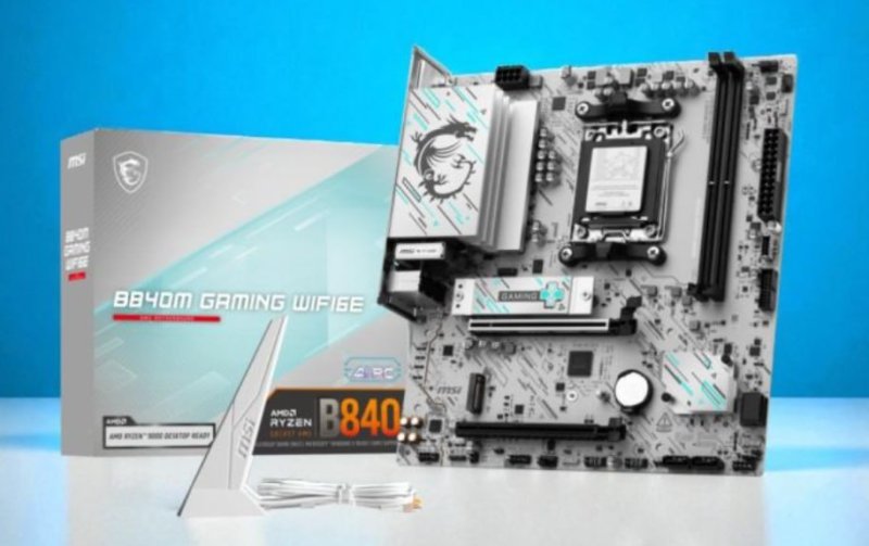 Placa Mãe MSI B840m Gaming WiFi 6e AM5 DDR5 mATX Ryzen M.2 NVME HDMI DP Gamer