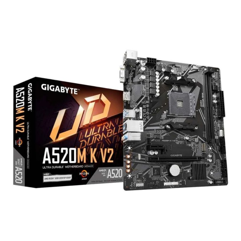 PLACA Mãe (AMD) GIGABYTE A520M K V2 DDR4 AM4