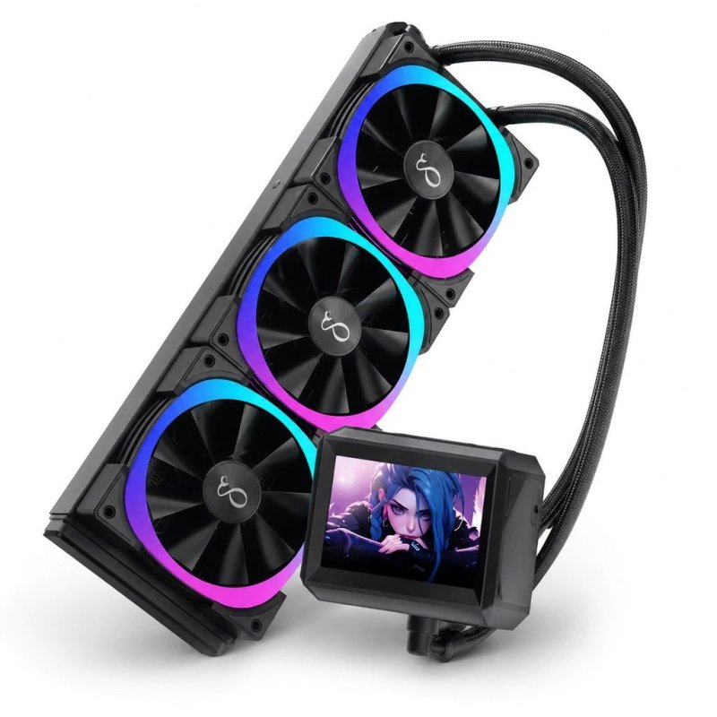 Water Cooler 360mm RGB LCD 3 Fans ARGB Refrigeração Líquida PC Gamer DELTA-CW360LCD