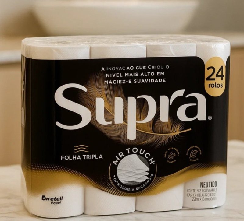 Papel Higiênico Supra Folha Tripla 24 Rolos