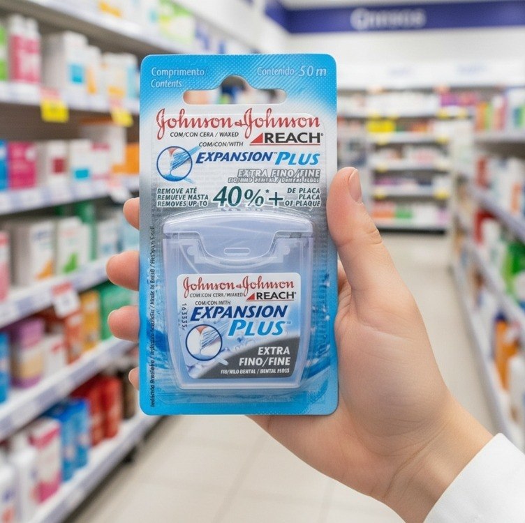 Fita Dental Expansion Plus, REACH, 50m + Frete Grátis