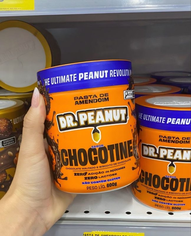 Pasta de Amendoim Dr. Peanut 600g Chocotine com Whey