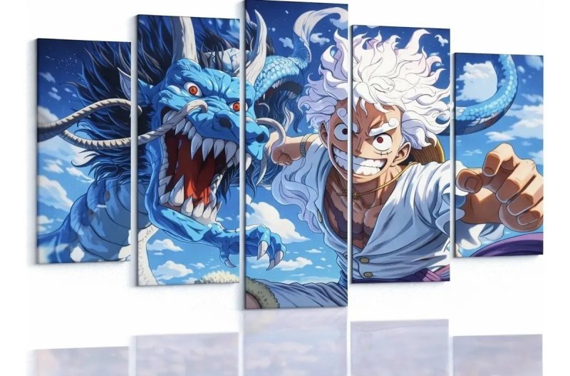 Kit Quadros Decorativos Quarto One Piece Luffy 122x60cm Hd + Frete Grátis