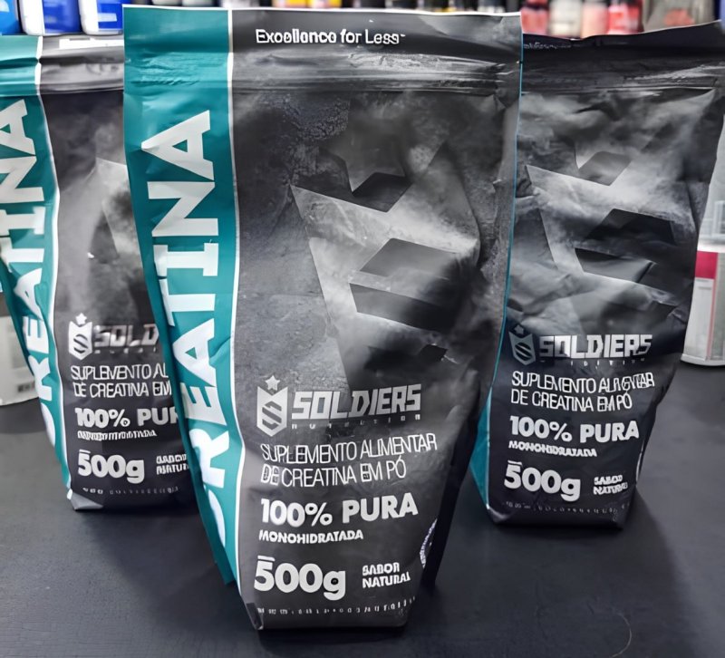Creatina Monohidratada 500g 100% Pura Importada Soldiers Nutrition