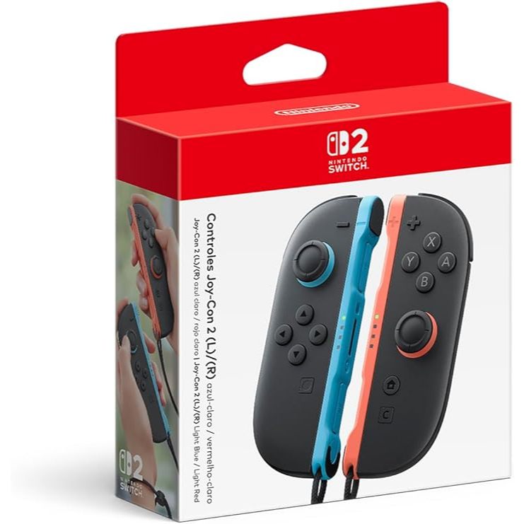 Joy-Cons Switch 2 Vermelho/Azul
