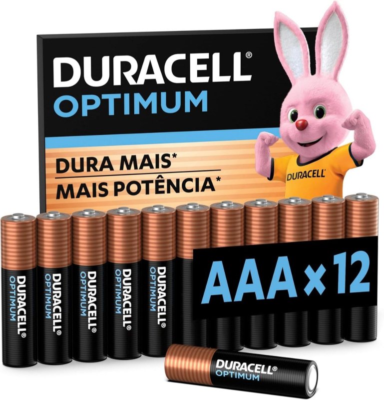 Pilhas Duracell Optimum AAA (12 Unidades) + Frete Grátis