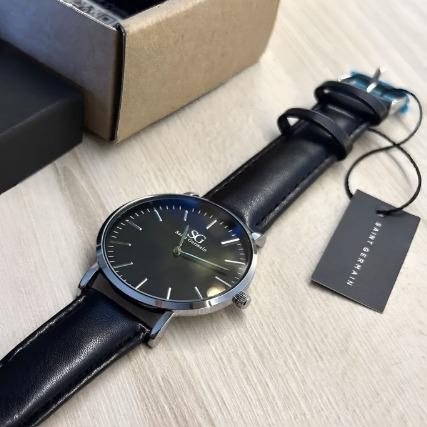 Relógio Masculino Saint Germain Murray Caixa Prateada De 40mm Preto Prateado