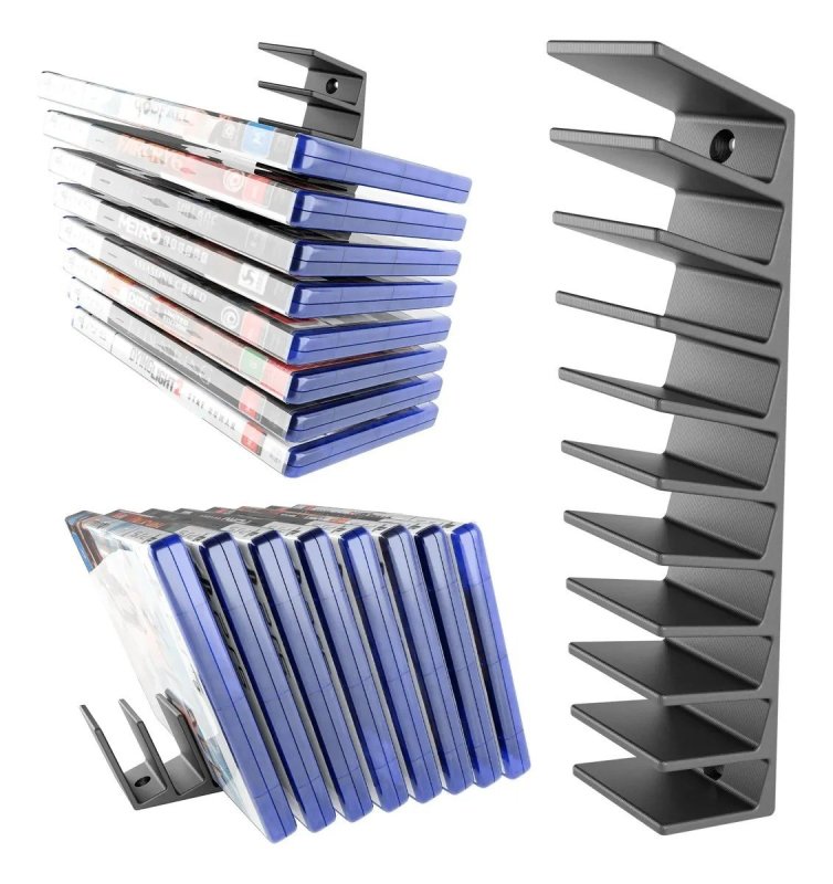 Suporte Organizador Para 10 DVDs Jogos PS4 PS5 Xbox Nintendo