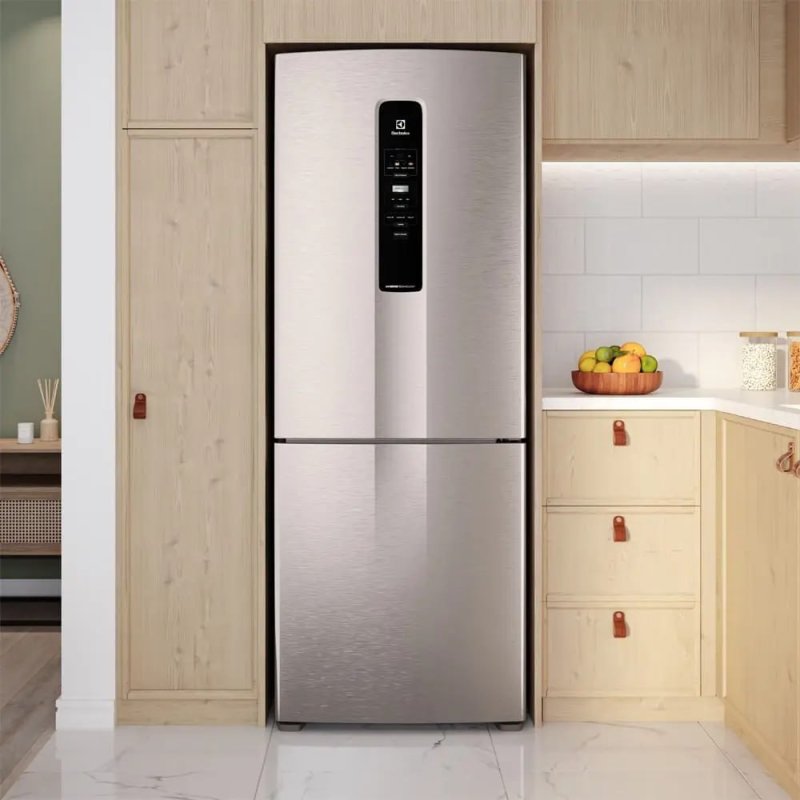 Electrolux Frost Free Inverter 490L Efficient AutoSense Inox 127V