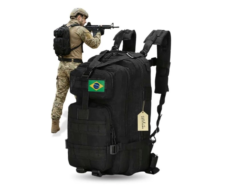 Mochila Militar Bolsa Tática Resistente 30 Litros Super Reforçada Impermeável