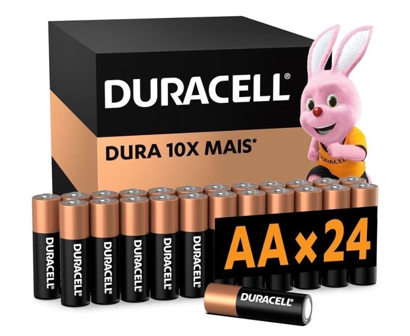 Duracell Pilhas Alcalinas AA Pequena Pack 24 Unidades