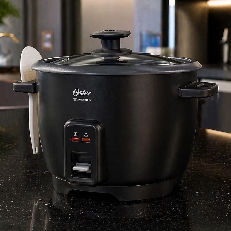Panela Elétrica De Arroz Diamondtech Oster Black 1,2L + Frete Grátis