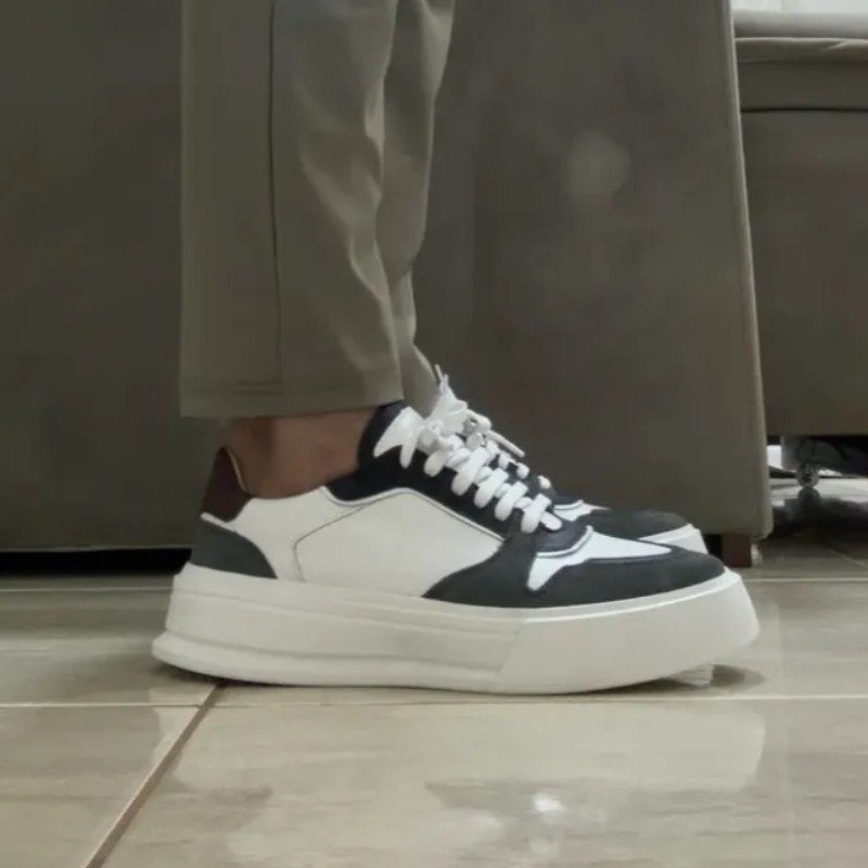 Tênis Masculino Couro Legítimo Premium Forrado Solado Leve (38 a 44)