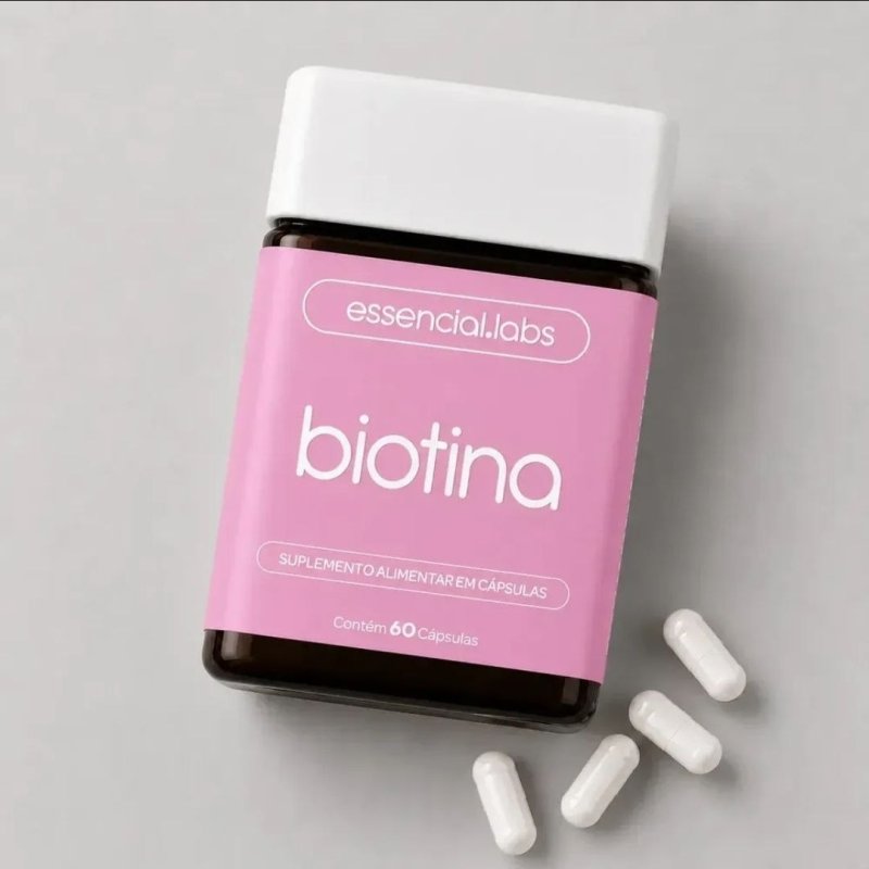 BIOTINA 45mcg - Fórmula Avançada para os Cabelos, Pele e Unhas - 60 doses