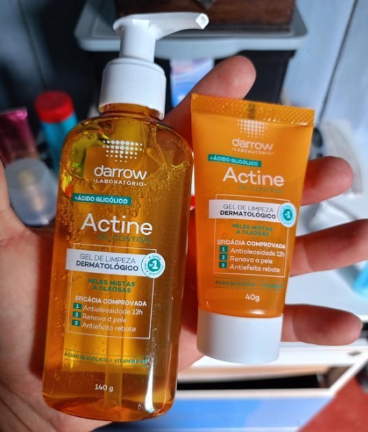 Darrow Actine Oil Control Kit Gel de Limpeza Dermatológico Facial com Ácido Glicólico e Vitamina B5