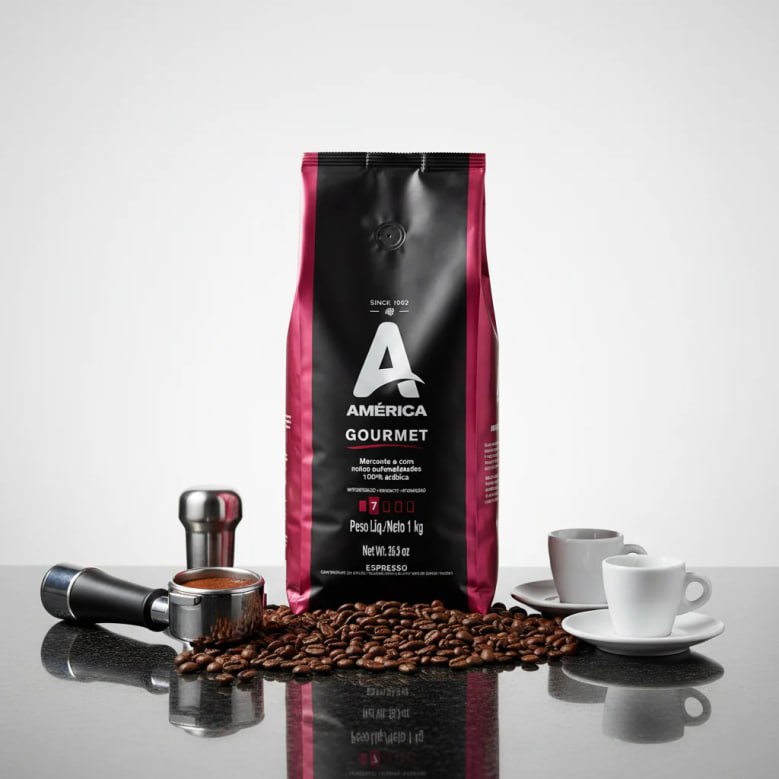 Café Torrado em Grãos América Gourmet 500g