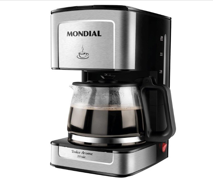 MONDIAL Cafeteira Elétrica Dolce Arome, 110V, 550W, Preto/Inox - C-43-20X-SI com Frete Grátis