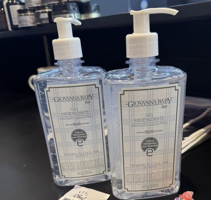 Álcool em Gel Higienizante Giovanna Baby Blue 500ml