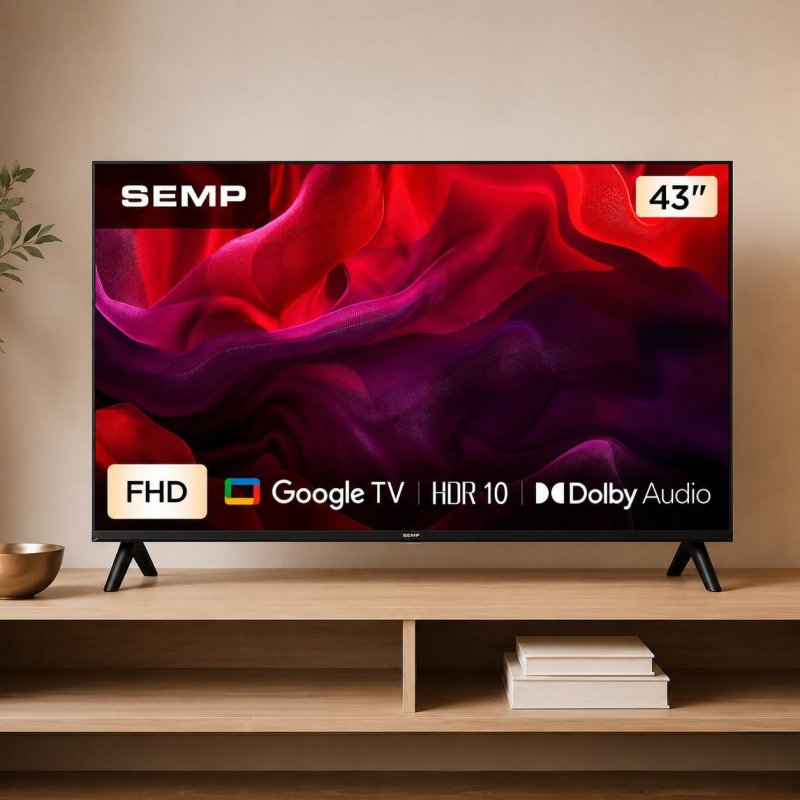 Smart TV LED Resolução FHD 43" Semp 43S42 HDR10 Dolby Audio