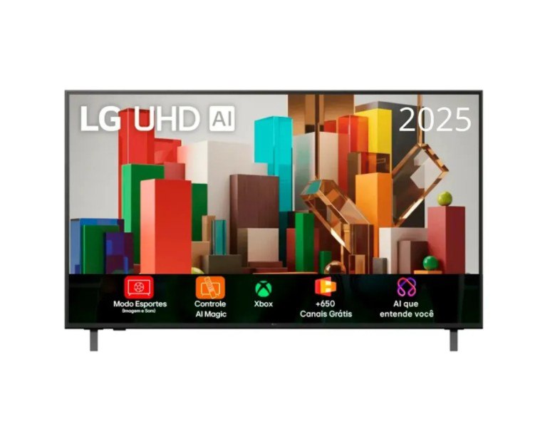 Smart TV 4K de 43 Polegadas LG UHD AI 43AU801